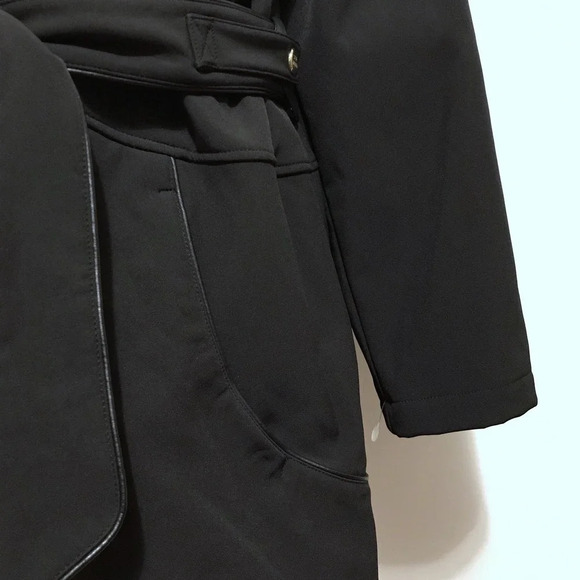 Steve Madden NWOT Black Softshell Trench Coat Women 1X - Picture 5 of 16